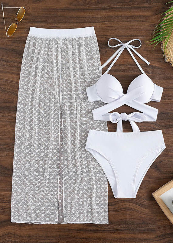 Seaside Summer Criss Cross Tie Swimsuit