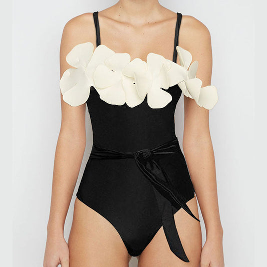Vioye 3D Flower One Piece Swimsuit