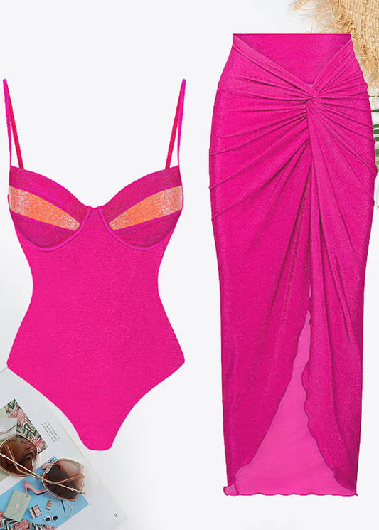 Colorblock Twist Front Swimsuit